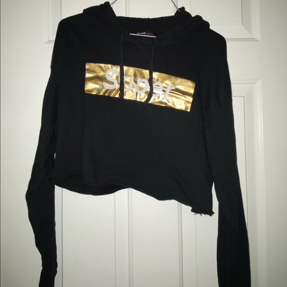 LOVE CULTURE ‘LOVE’ CROP TOP HOODIE